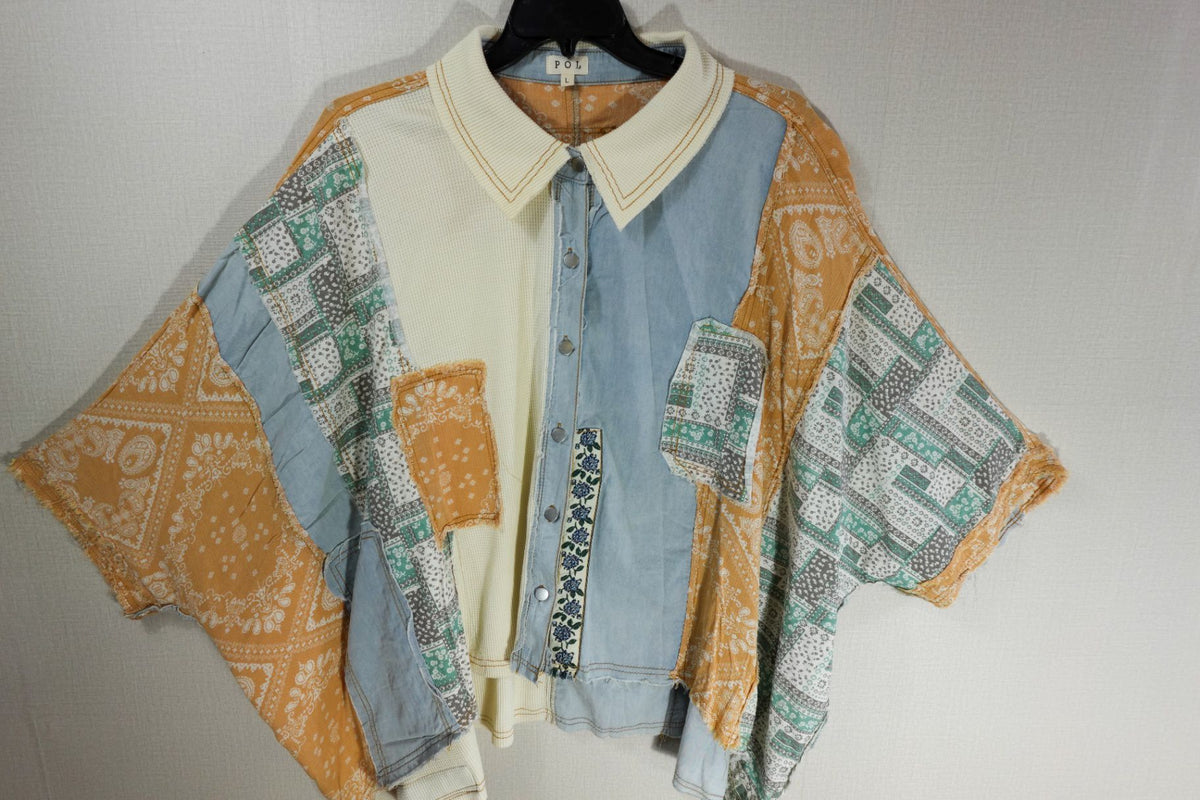 POL, Short Sleeved Top, L, Cotton