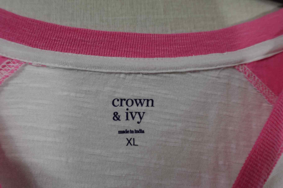Crown & Ivy, Long Sleeves T-shirt, XL, Cotton blend