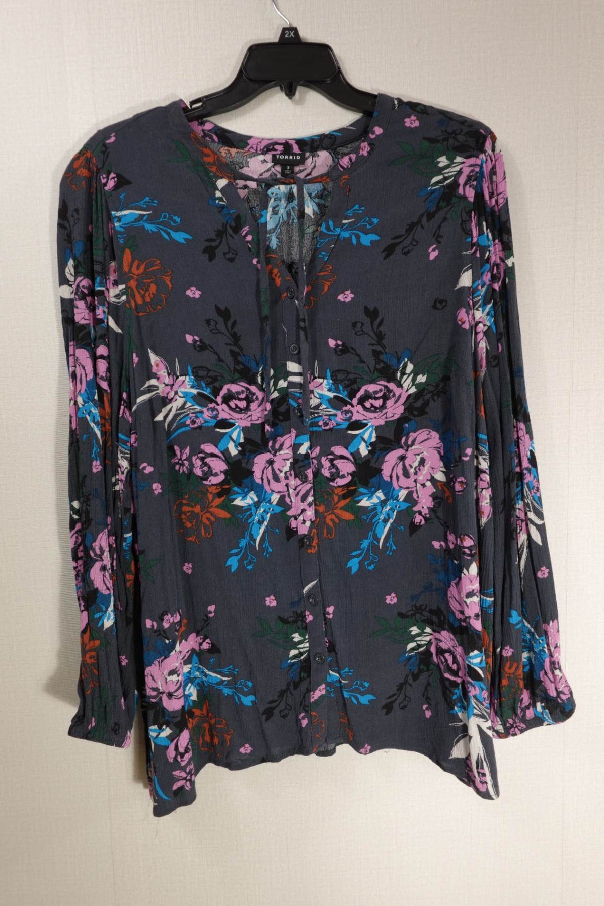 Torrid, Long Sleeves Top, 3X, rayon