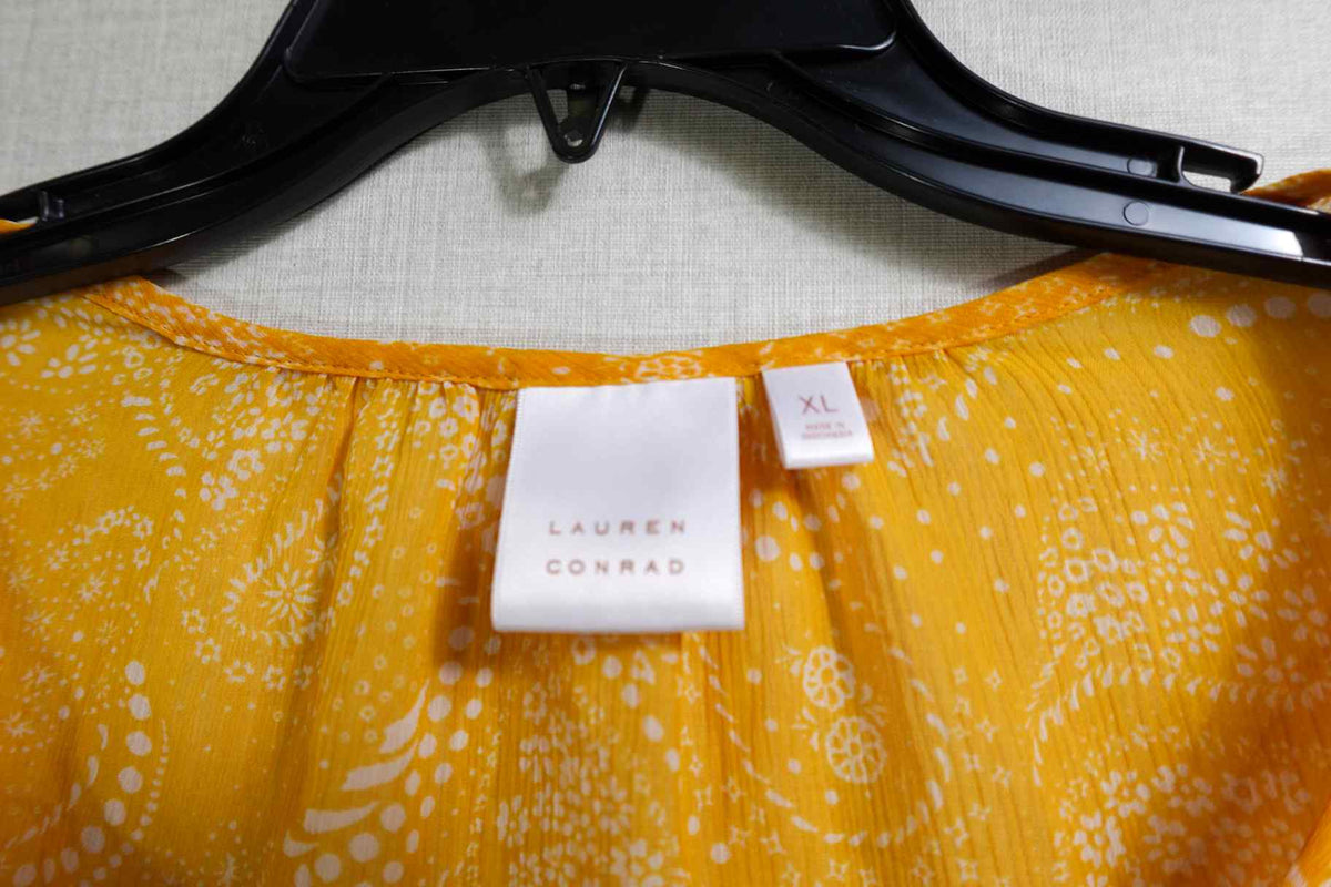 Lauren Conrad, 3/4 Sleeve Top, XL, Polyester