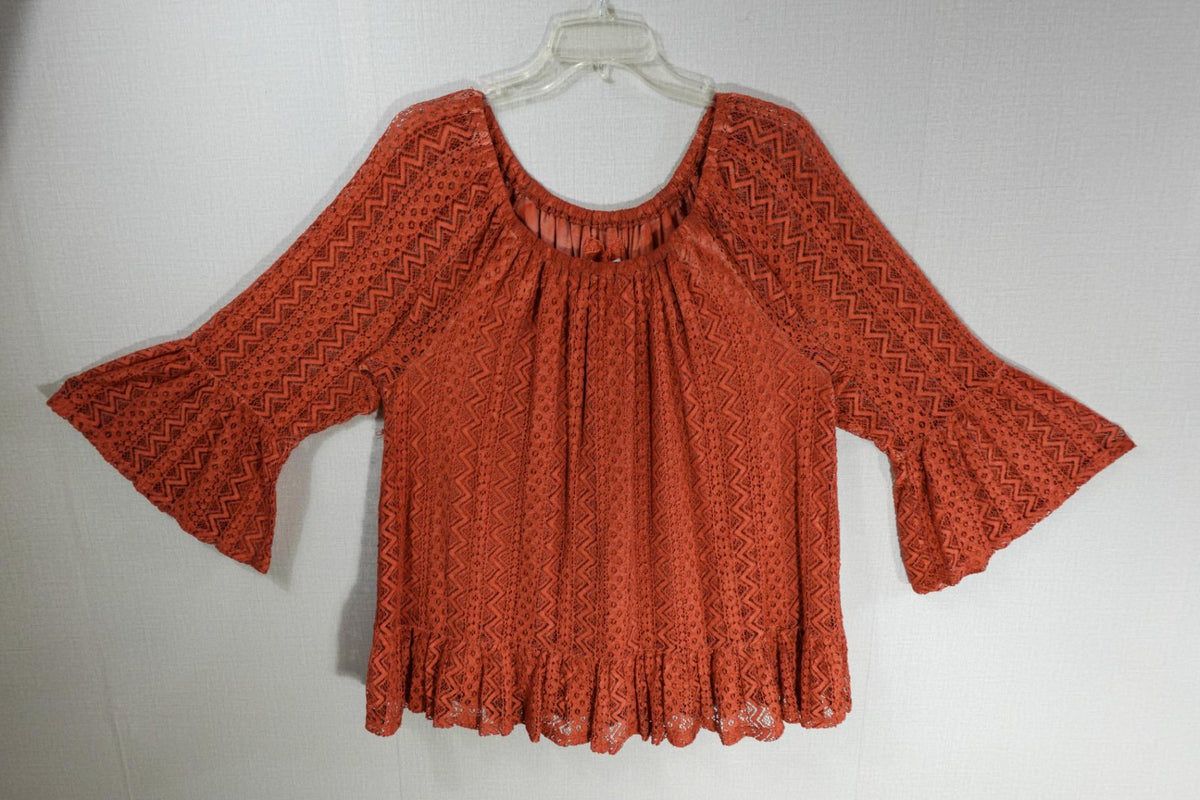 Cupio, 3/4 Sleeve Top, XL, Cotton Blend