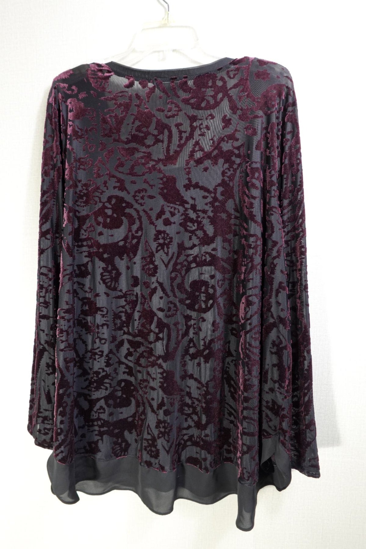 Simply Vera Vera Wang, Long Sleeves Top, 3X, Polyester Blend