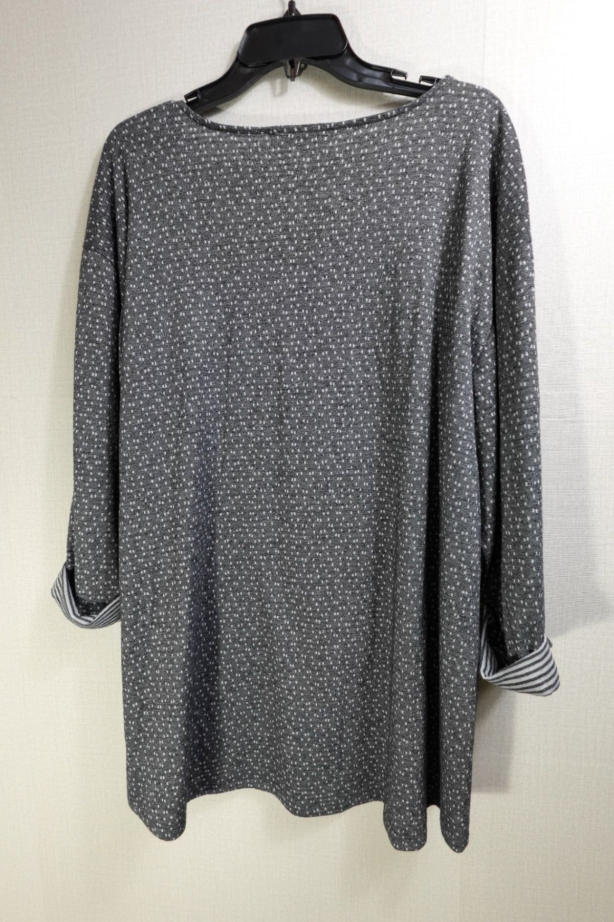 Rose + Olive, 3/4 Sleeve Top, 3X, Polyester blend