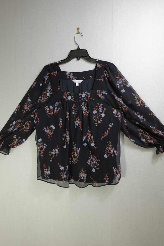Lauren Conrad, Long Sleeves Top, XL, Polyester