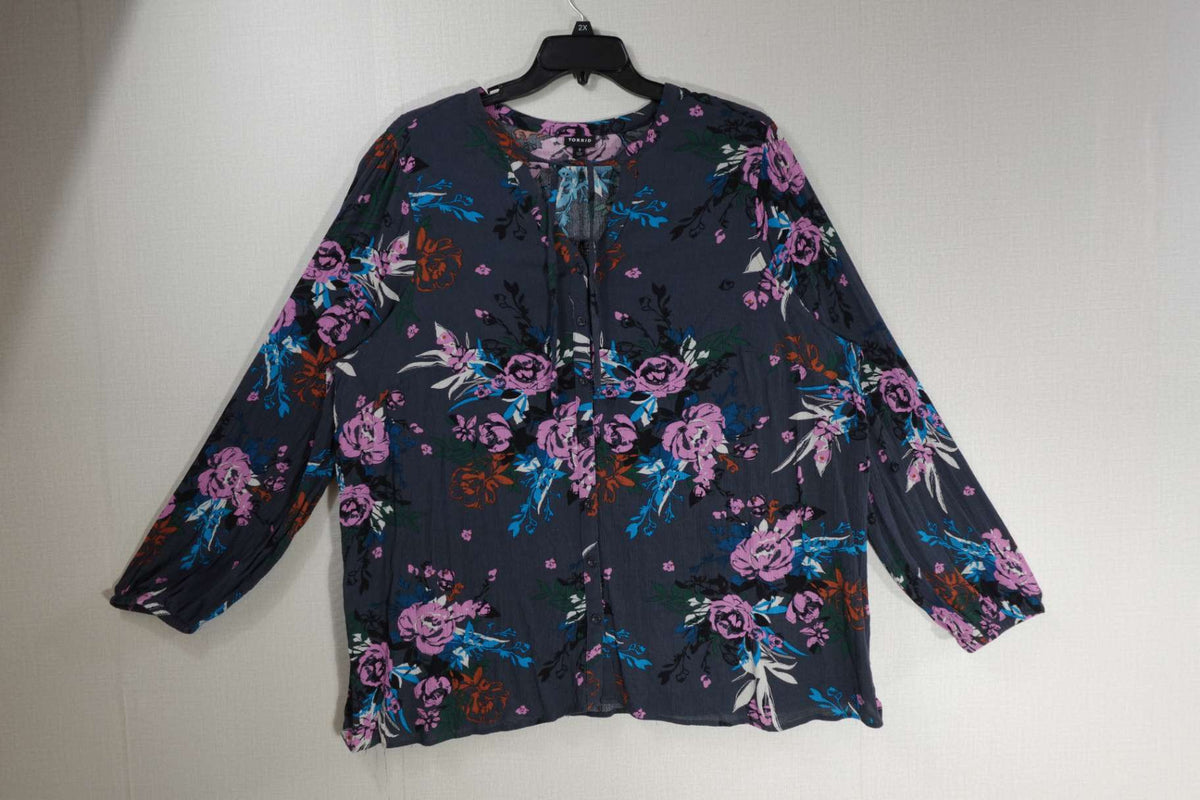 Torrid, Long Sleeves Top, 3X, rayon
