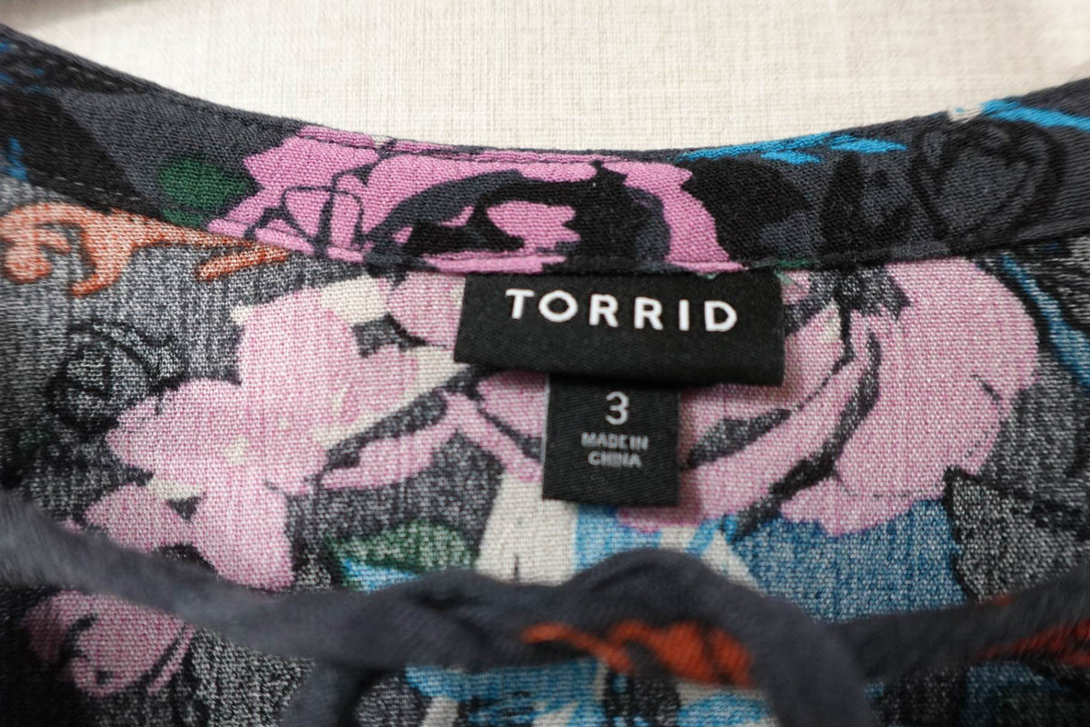 Torrid, Long Sleeves Top, 3X, rayon