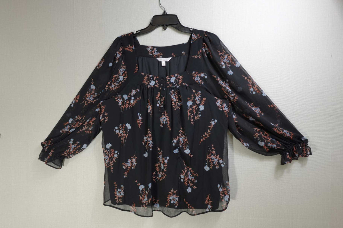 Lauren Conrad, Long Sleeves Top, XL, Polyester