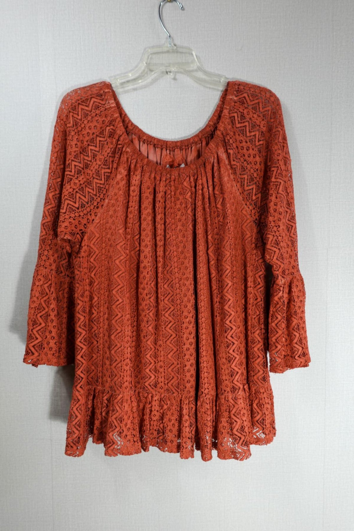 Cupio, 3/4 Sleeve Top, XL, Cotton Blend