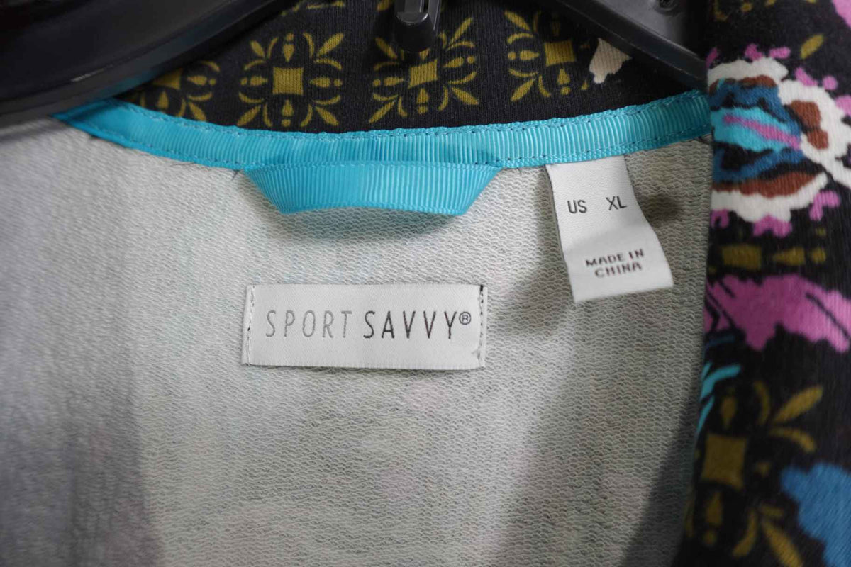 Sport Savvy, Zip Sweatshirt, US XL, Cotton, spandex