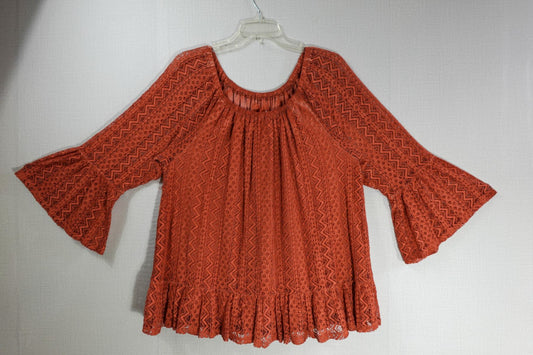 Cupio, 3/4 Sleeve Top, XL, Cotton Blend