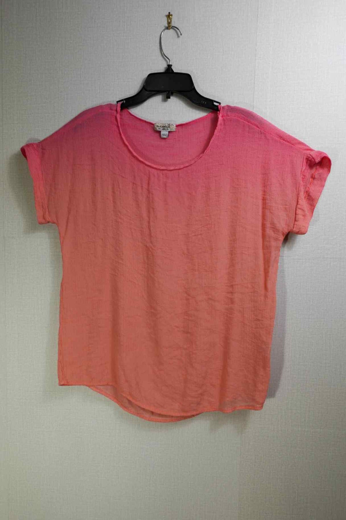 One World, Short Sleeved Top, XL, Rayon
