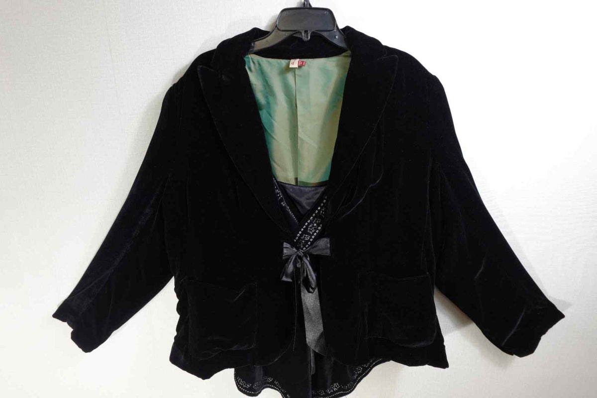 Seven 7, Formal Top & Jacket Set, 22/24, viscose/silk (velvet)