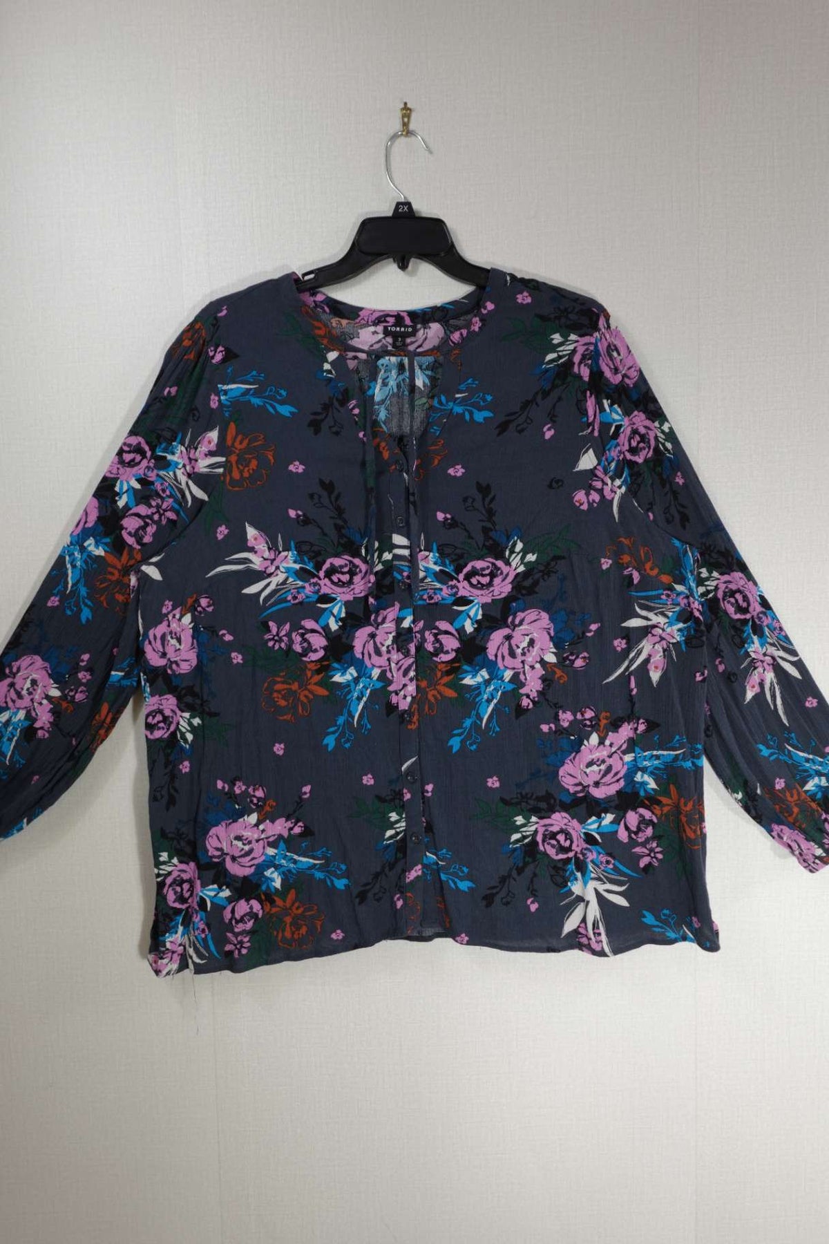 Torrid, Long Sleeves Top, 3X, rayon