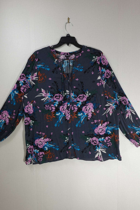 Torrid, Long Sleeves Top, 3X, rayon