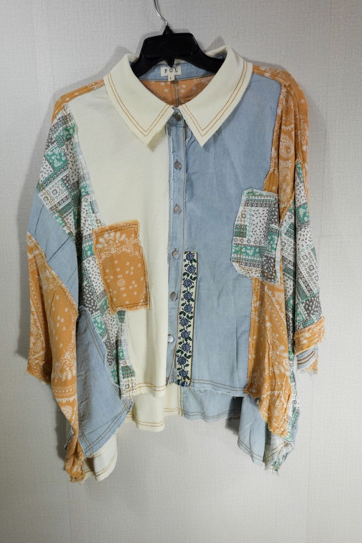 POL, Short Sleeved Top, L, Cotton