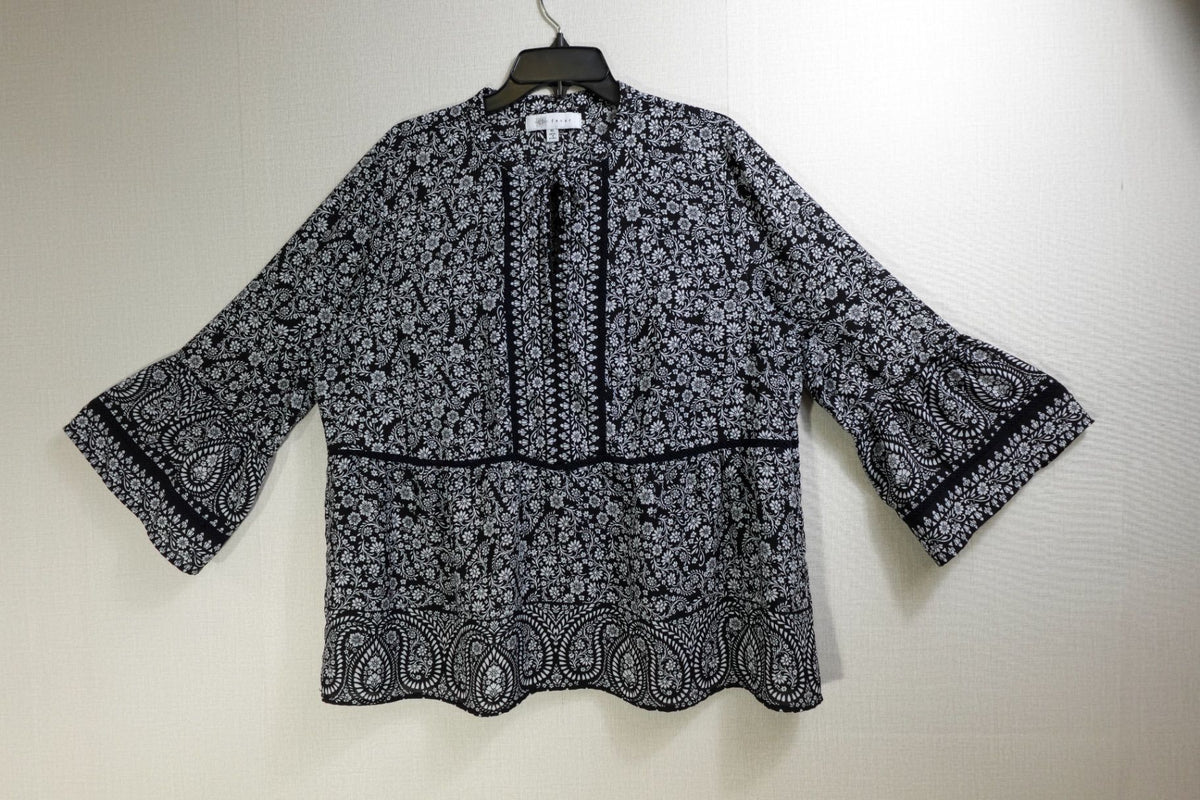 Fever, 3/4 Sleeve Top, XL, Polyester