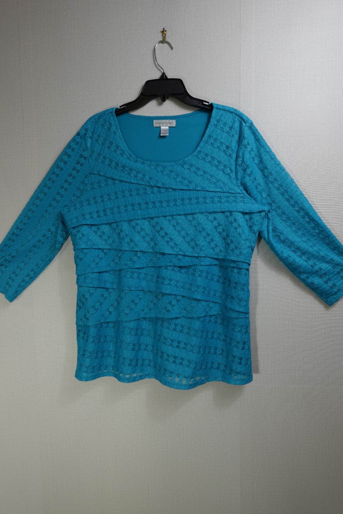 Christopher Banks, 3/4 Sleeve Top, XL, Polyester blend