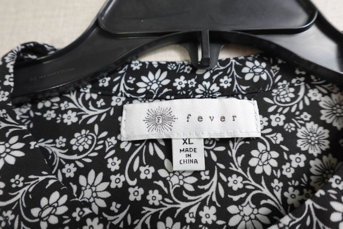Fever, 3/4 Sleeve Top, XL, Polyester