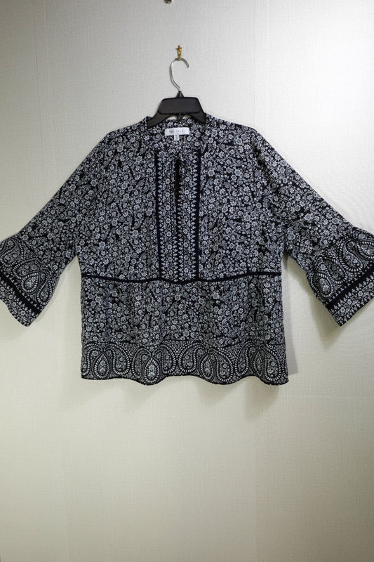Fever, 3/4 Sleeve Top, XL, Polyester