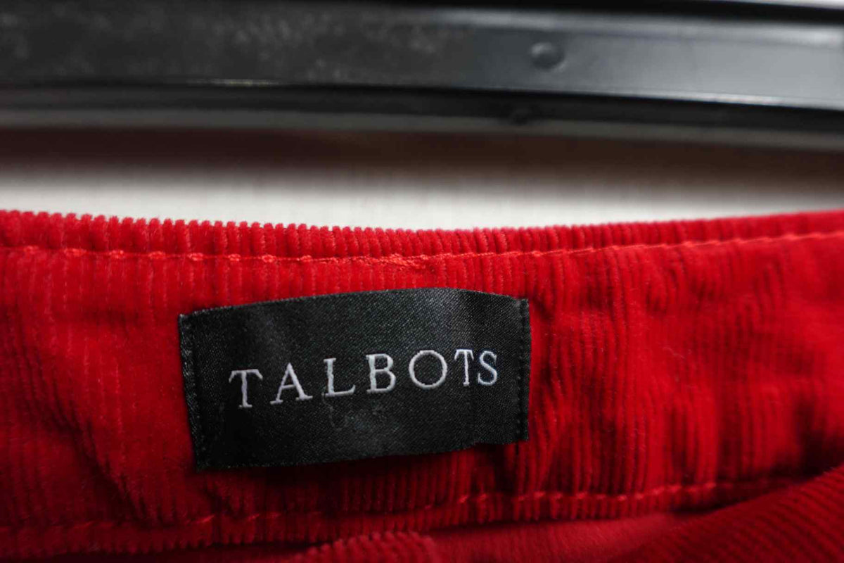 Talbots, Corduroy Straight Leg Curvy Pants, 18, Cotton, spandex