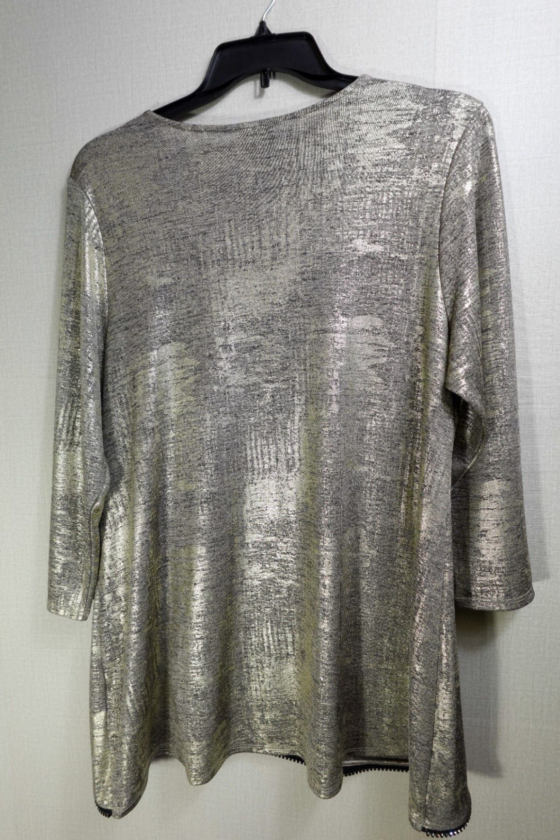 JM Collection, 3/4 Sleeve Top, 2X, polyester blend