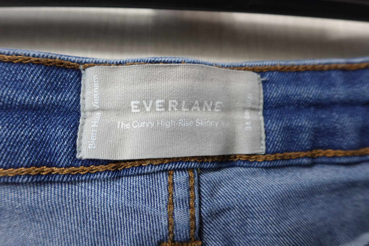 Everlane, Jeans Curvy High Rise Skinny, 16/18 (34In Waist), Cotton blend