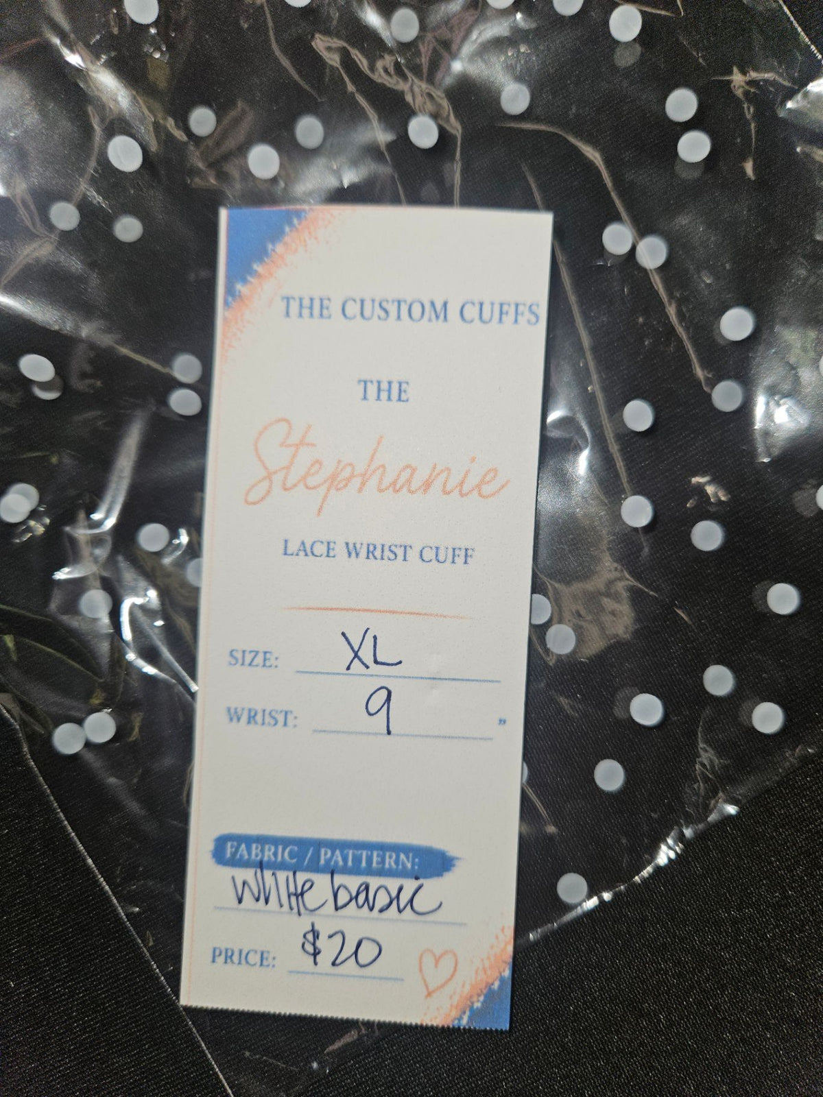 The Custom Cuffs, Wrist Cuffs, XL / 8", Polyester Lace