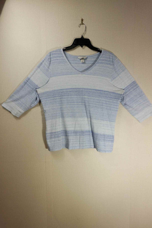 Christopher & Banks, 3/4 Sleeve Top, XL, Cotton