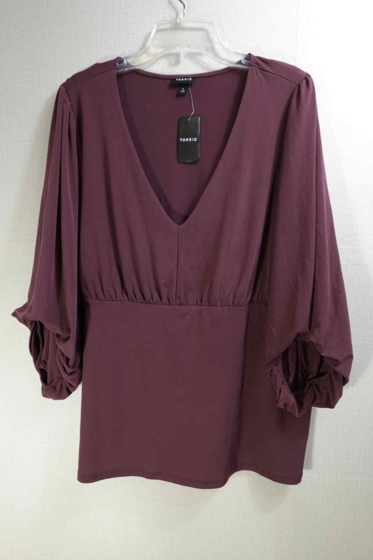 Torrid, NEW 3/4 Sleeve Top, 22/24, Polyester Blend