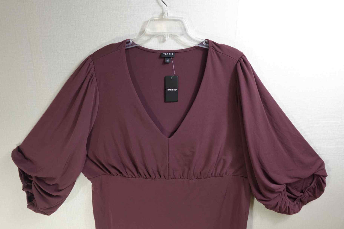 Torrid, NEW 3/4 Sleeve Top, 22/24, Polyester Blend