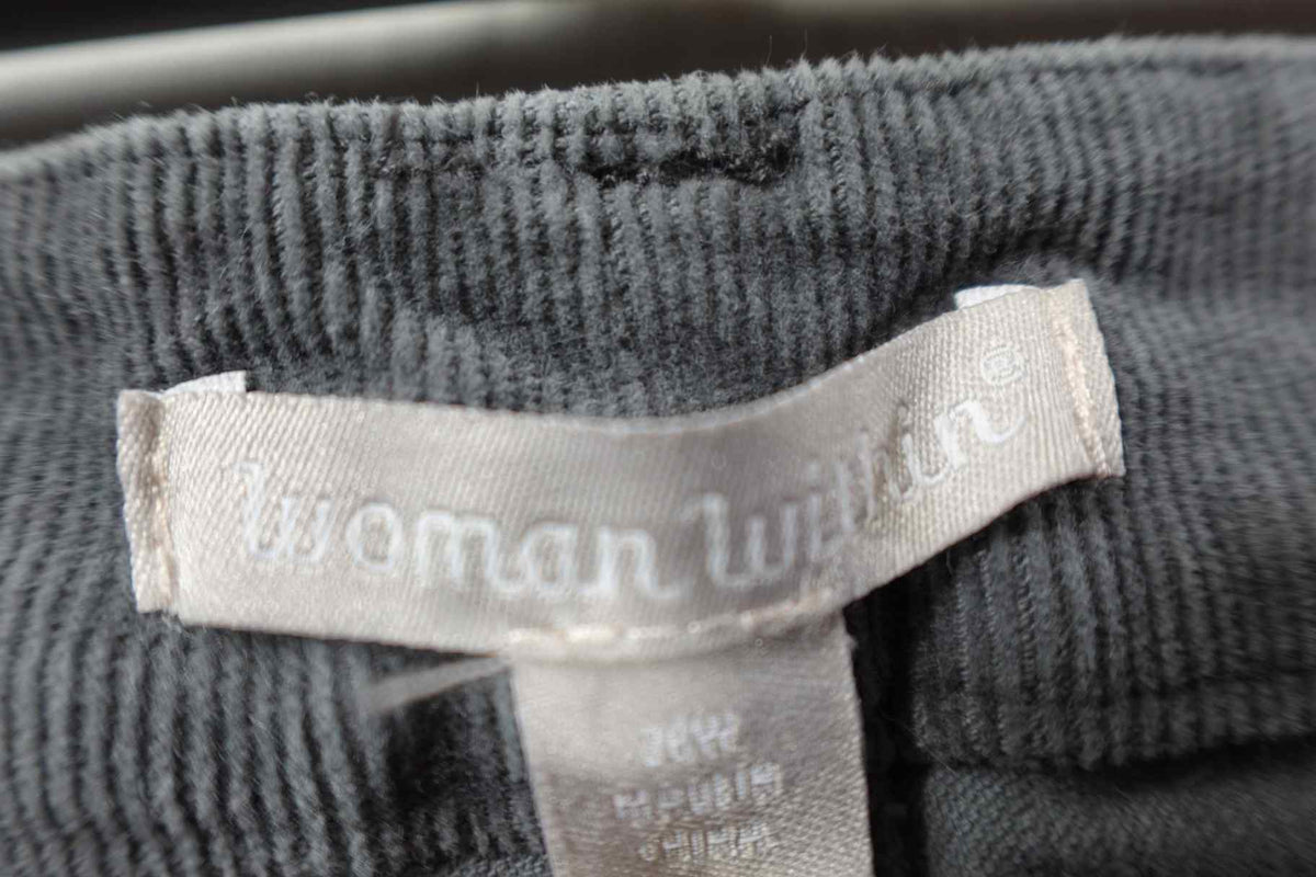 Woman Within, Corduroy Jeans, 26W, Cotton Blend