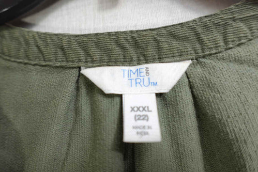 Time and Tru, Long Sleeves Top, 22, Polyester blend