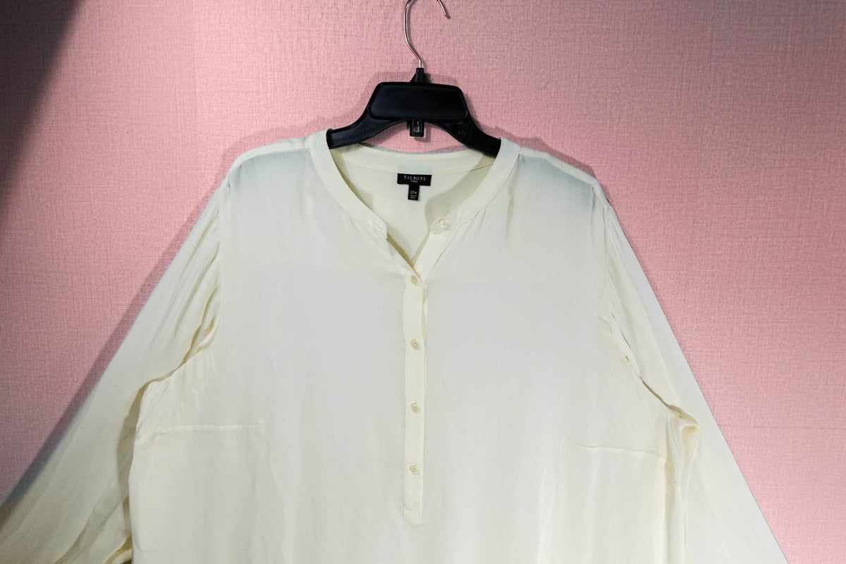 Talbots, Long Sleeves Top, 22W, Silk