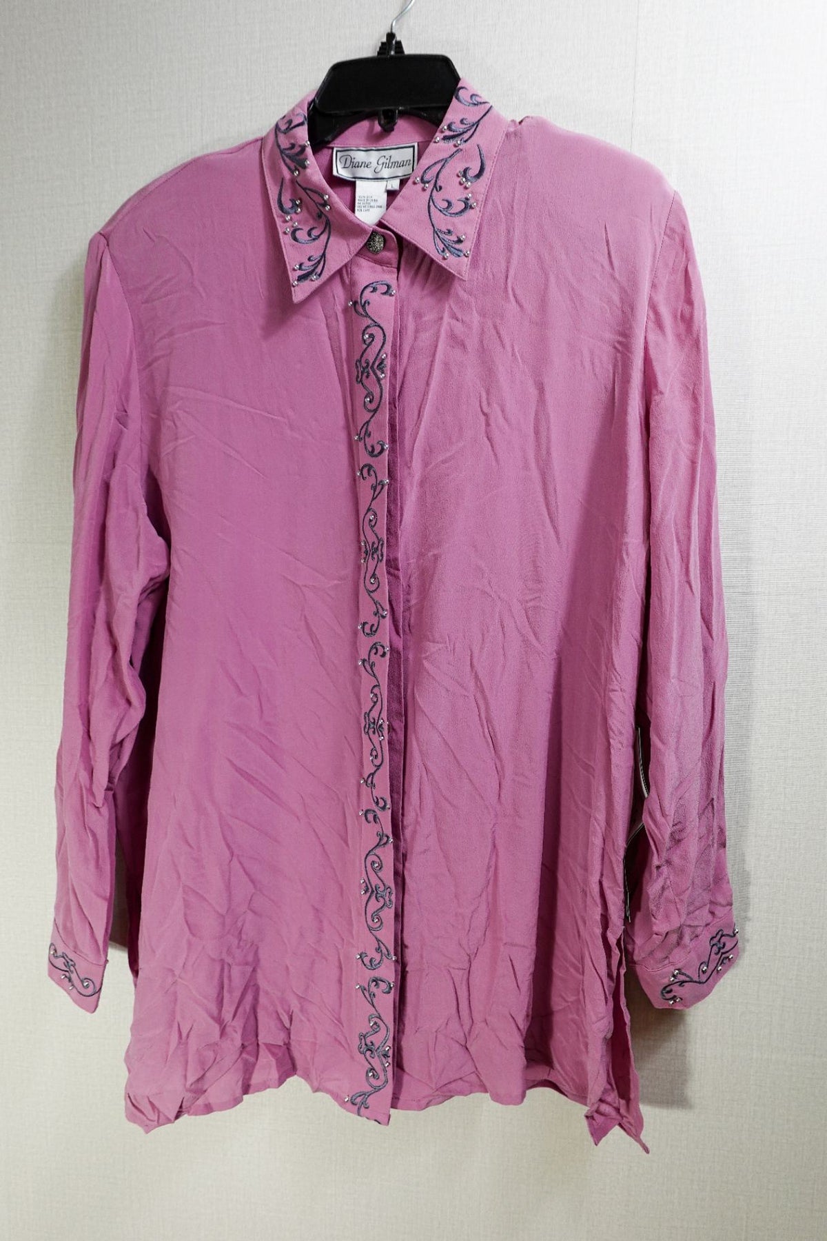 Diane Gilman, New Vintage Pants Set, L, Silk