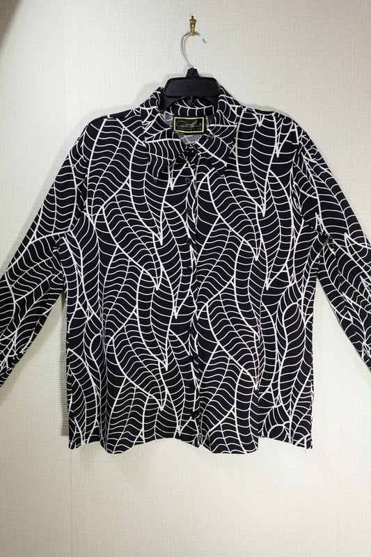Diane Gilman, Vintage Long Sleeves Top, L, polyester, Spandex