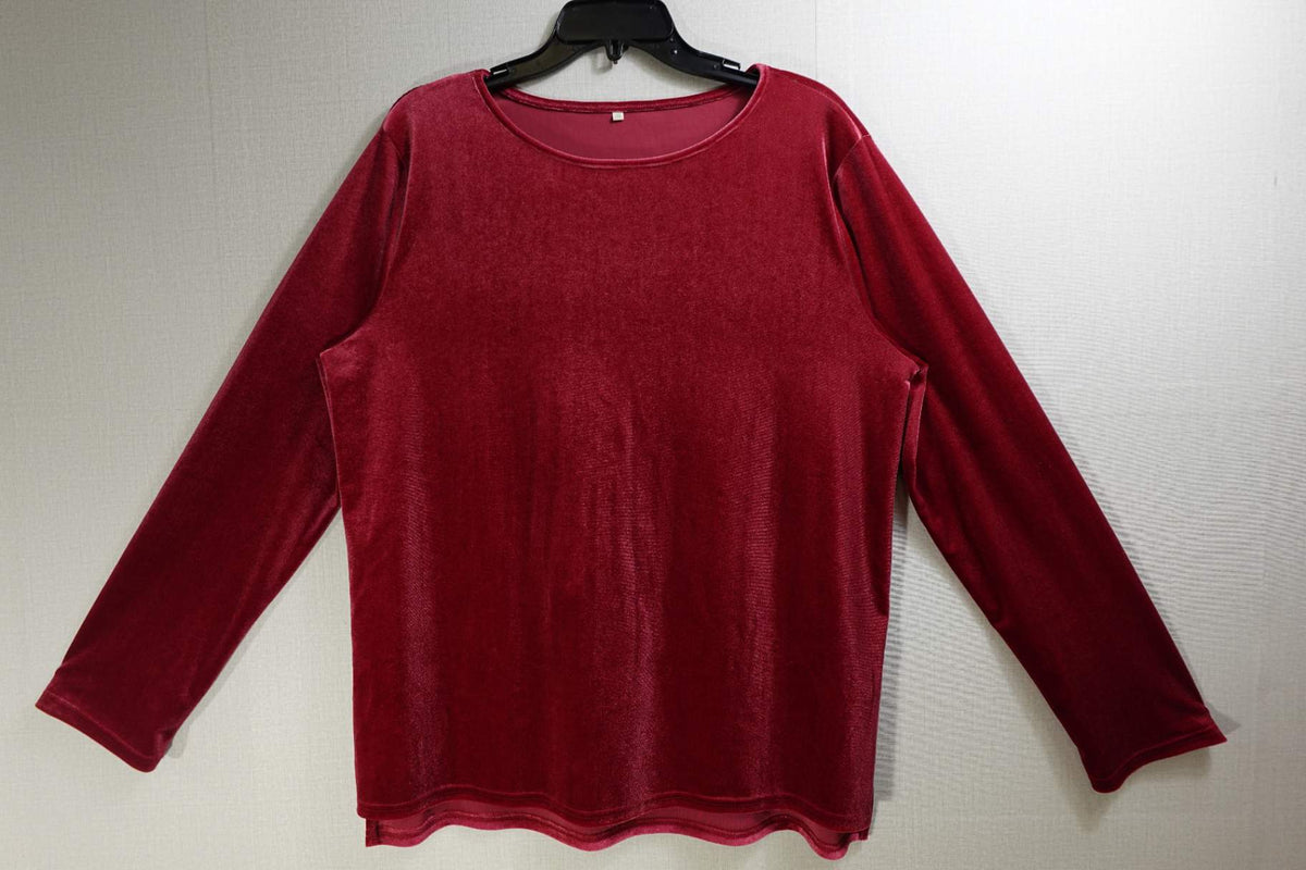 (No Label), Long Sleeves Top, 3XL, Velvet (polyester)