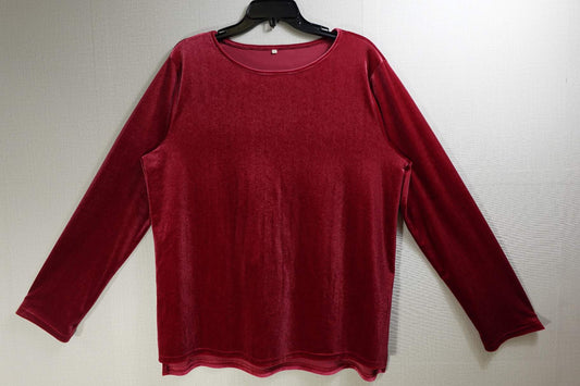 (No Label), Long Sleeves Top, 3XL, Velvet (polyester)