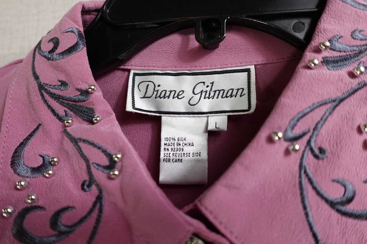 Diane Gilman, New Vintage Pants Set, L, Silk