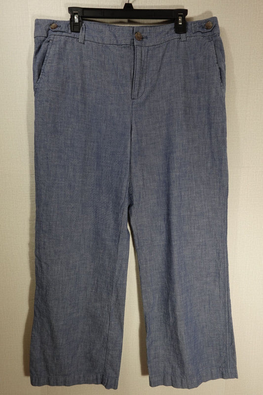 Banana Republic, Pants Wide Leg, 14, Linen blend