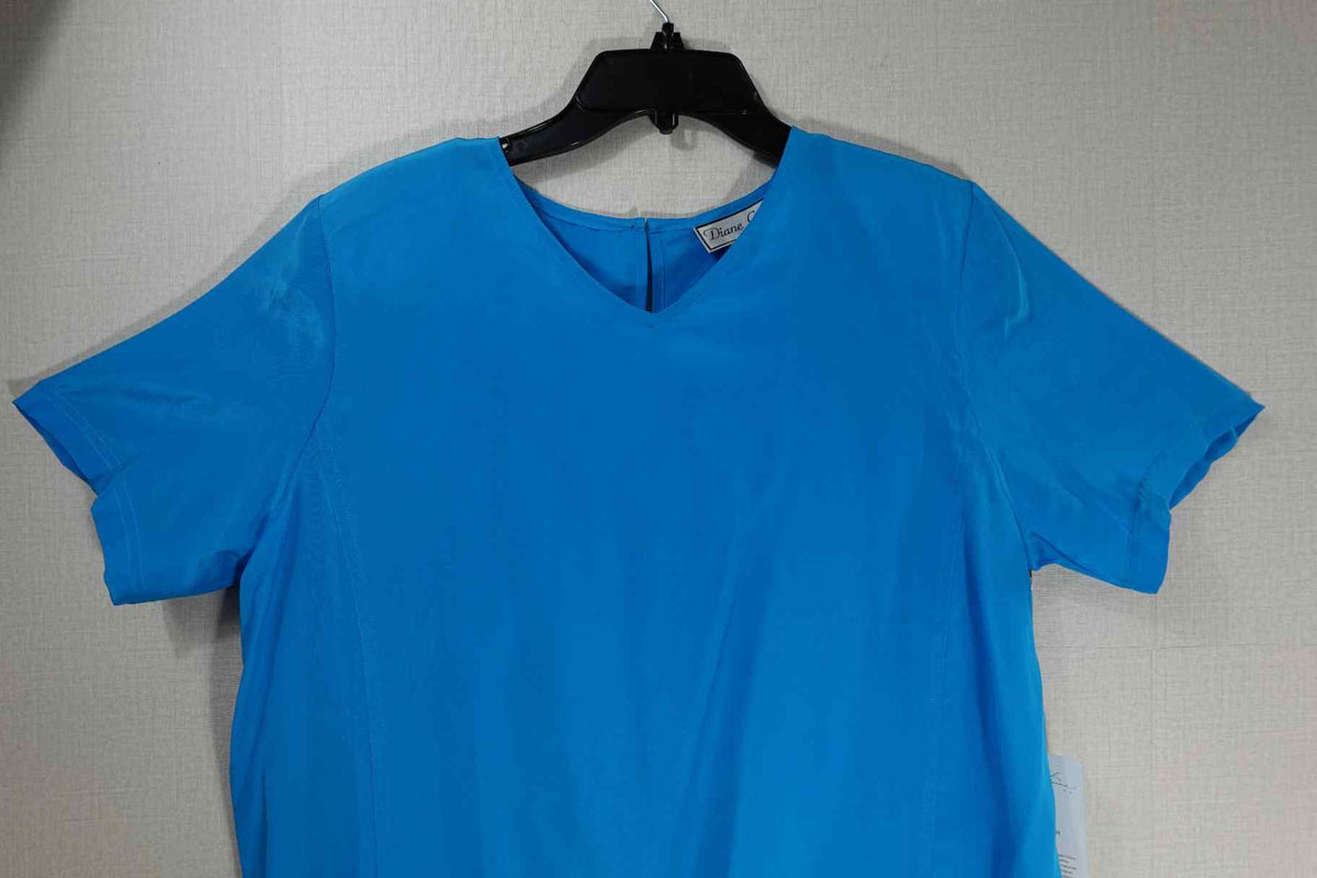 Diane Gilman, New Vintage short sleeve top, L, Silk