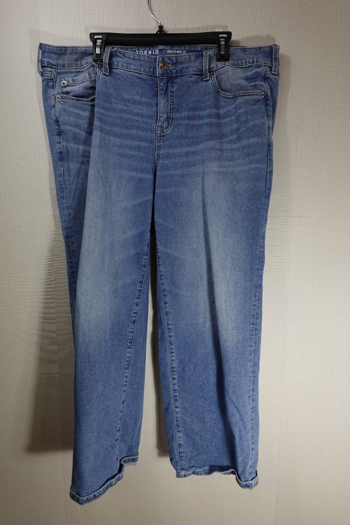 Torrid, Jeans Wide We laughed there didn't, 18R, Cotton Blend