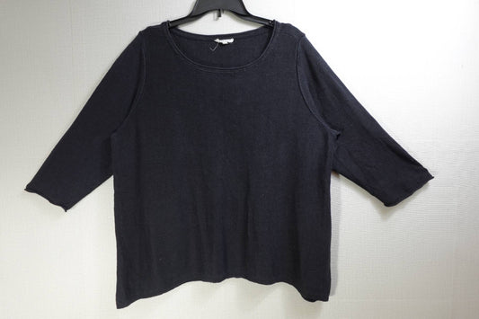 Eileen Fisher, 3/4 SLEEVE TOP, 2X, Cotton blend