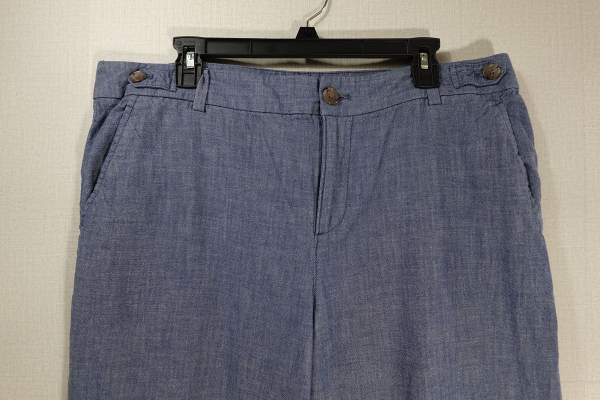 Banana Republic, Pants Wide Leg, 14, Linen blend