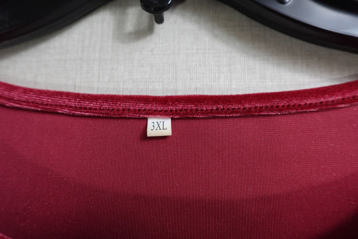 (No Label), Long Sleeves Top, 3XL, Velvet (polyester)