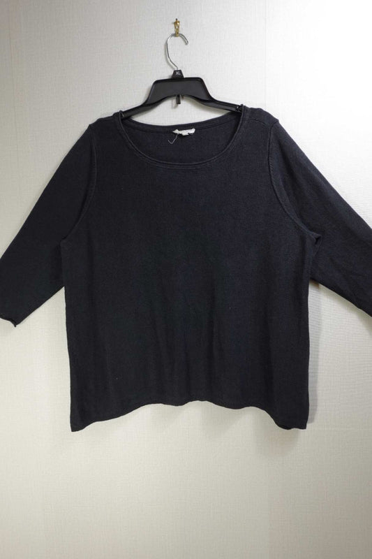 Eileen Fisher, 3/4 SLEEVE TOP, 2X, Cotton blend
