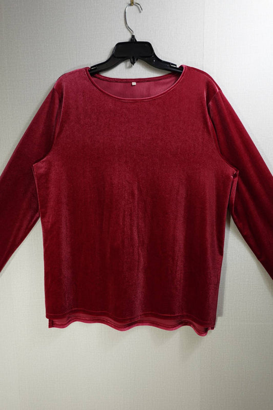 (No Label), Long Sleeves Top, 3XL, Velvet (polyester)