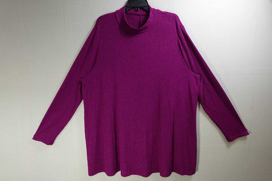 Lane Bryant, Long Sleeve Knit Top, 26/28, Rayon, polyester, spandex