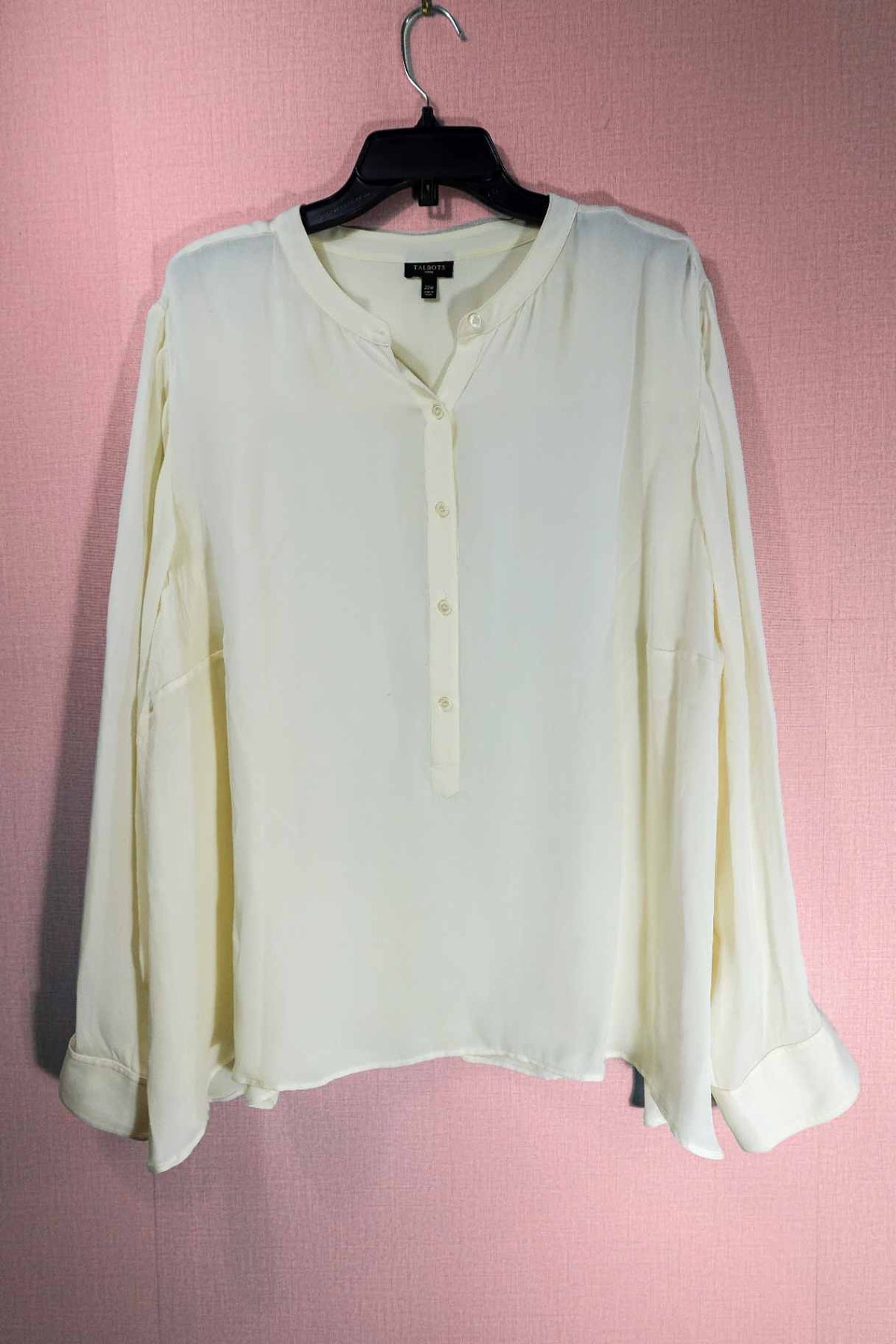 Talbots, Long Sleeves Top, 22W, Silk