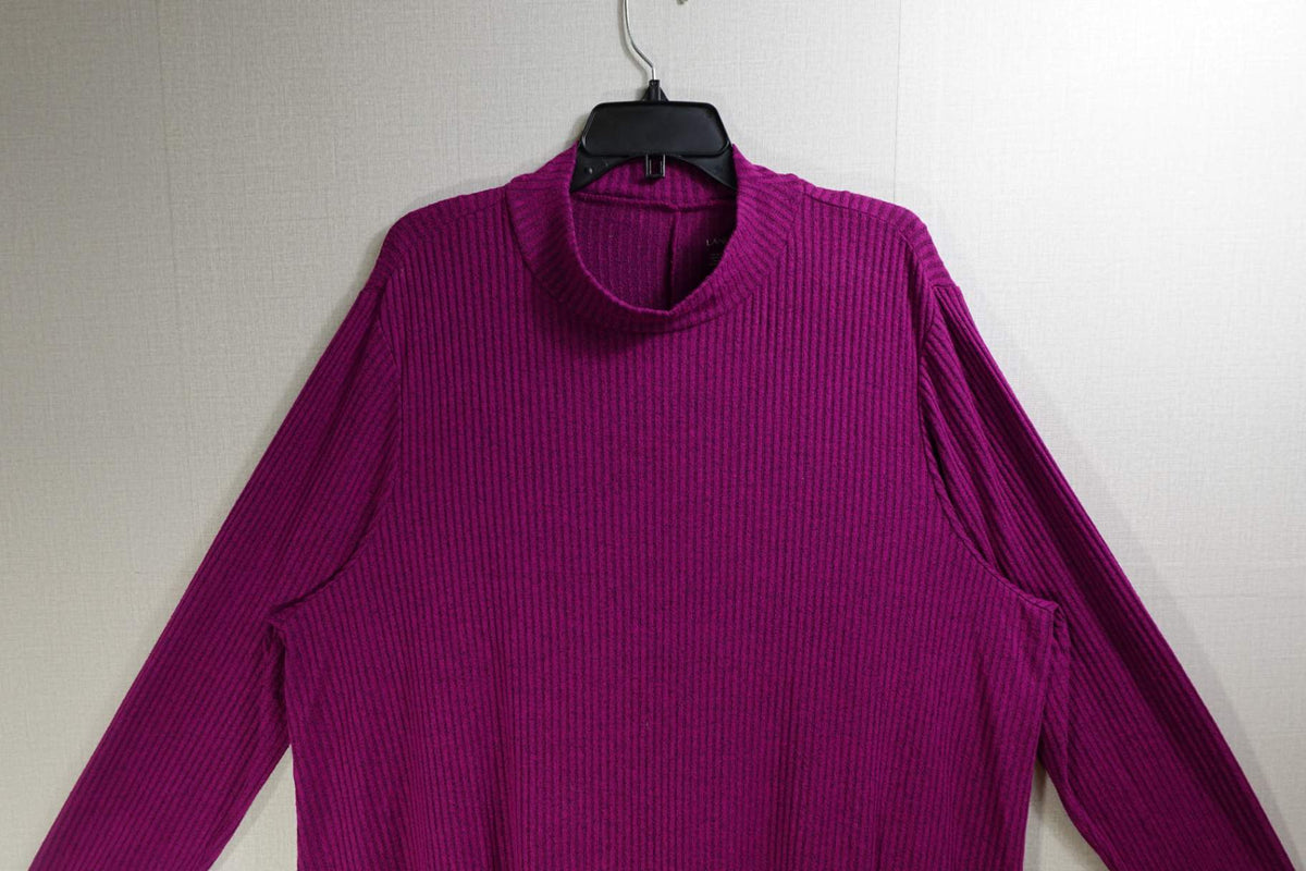 Lane Bryant, Long Sleeve Knit Top, 26/28, Rayon, polyester, spandex