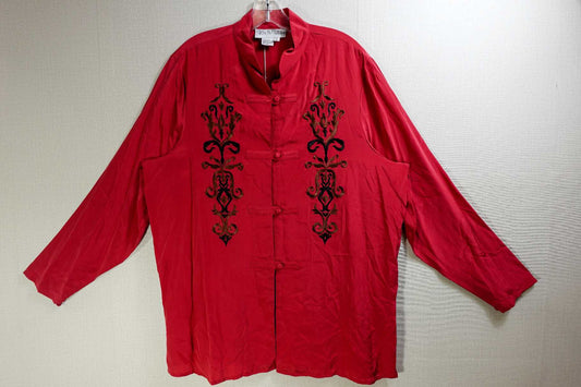 Diane Von Furstenberg, New Long Sleeve Top, L, Silk